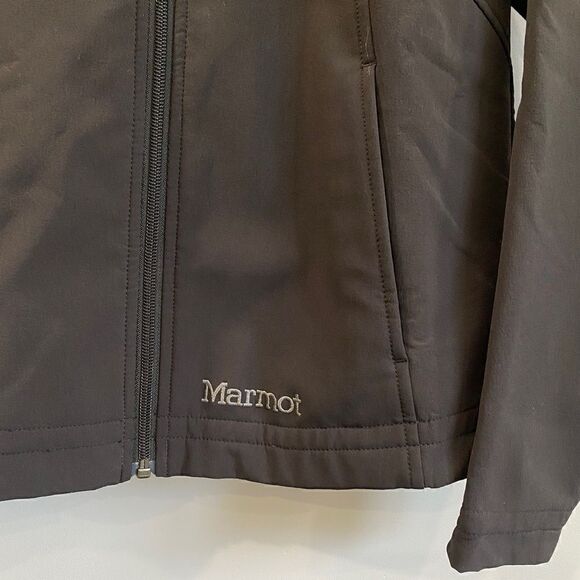 Marmot Faux Fur Hood Black Zip Jacket in Black - Picture 5 of 13